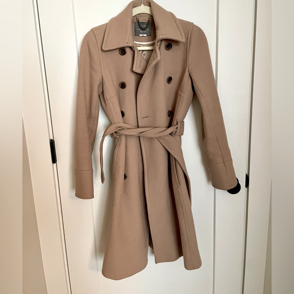 J Crew Stadium Cloth Nello Gori wool trench coat size 2